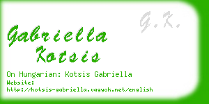 gabriella kotsis business card